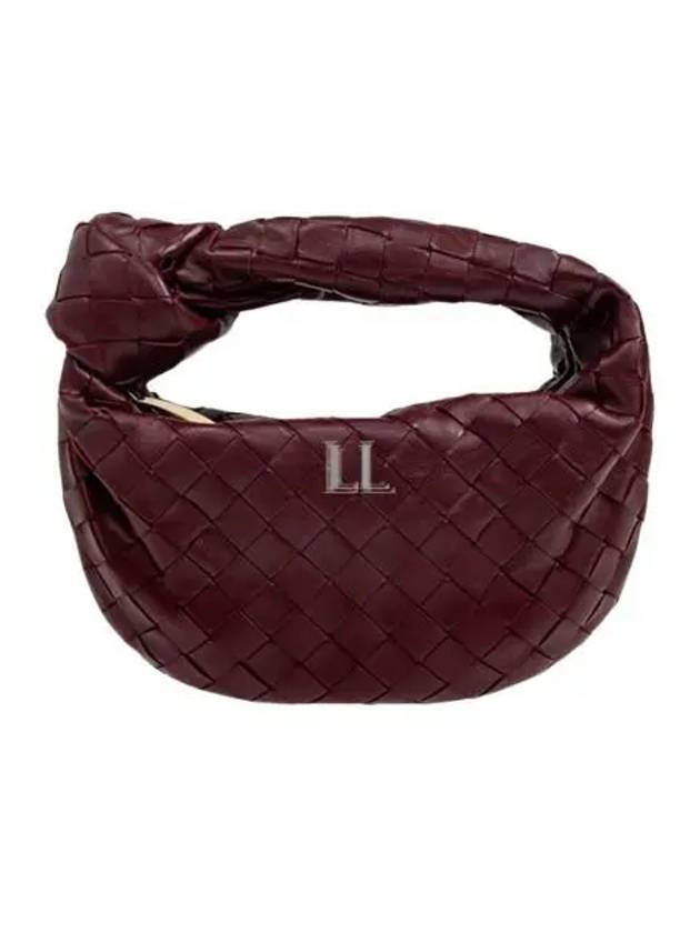 Luxury Bottega Veneta Jodie Intrecciato Small Tote Bag Burgundy