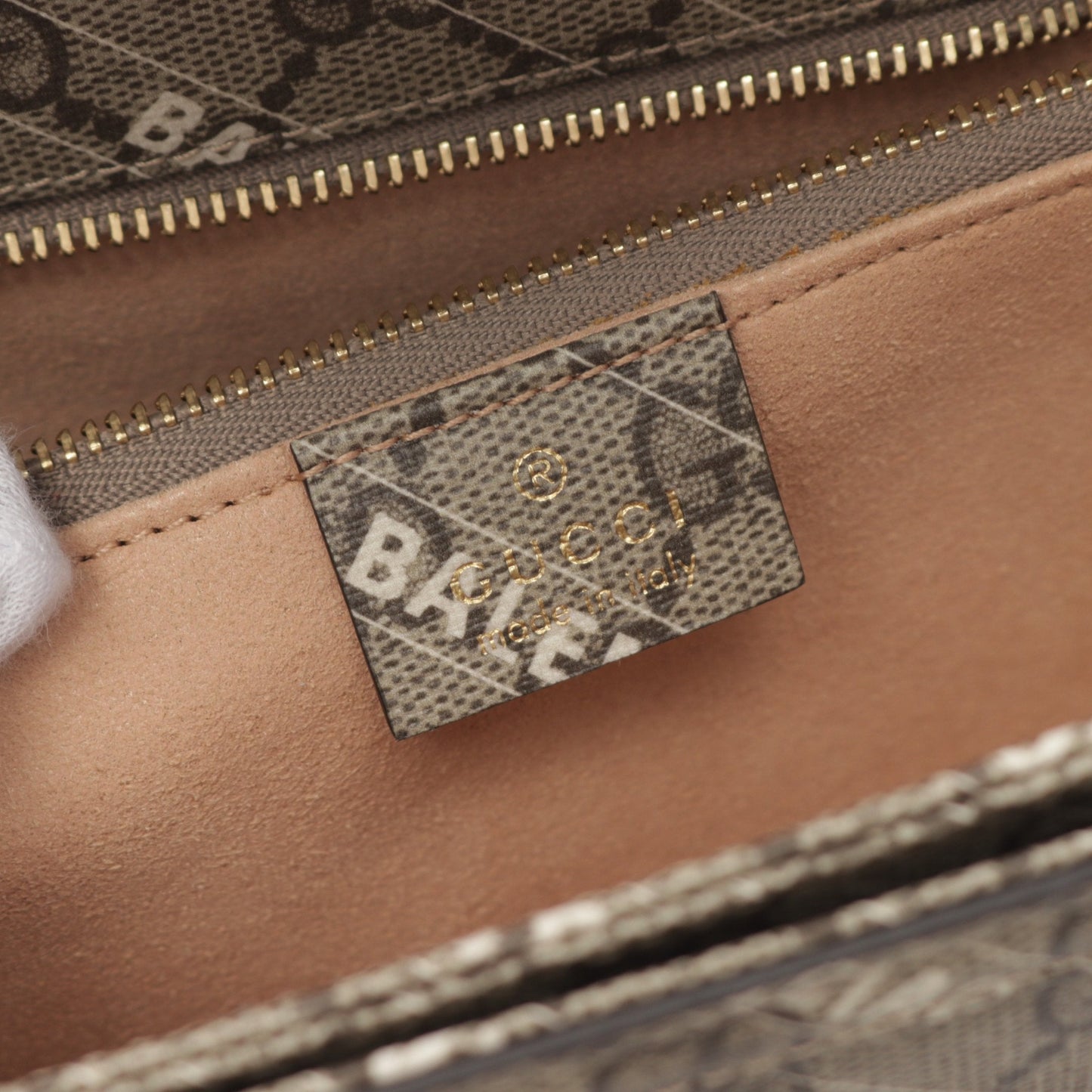 GUCCI GUCCI * Luxury Balenciaga Trending 2025 Horsebit 1955 Shoulder bag PVC Beige Dark brown White