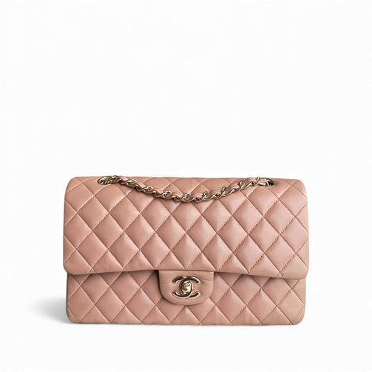 Chanel Classic Flap Medium - 25CM Quilted Lambskin Caramel Brown Gold Hardware Series 24