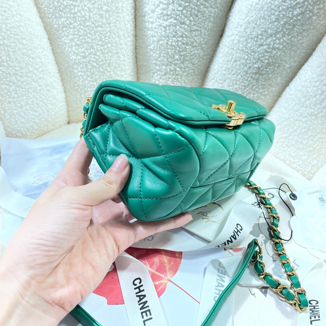 CHLMini Top Qualityap Bag Gold Hardware Green For Women Handbags, Shoulder Bags 6.7in/17cm AS3365