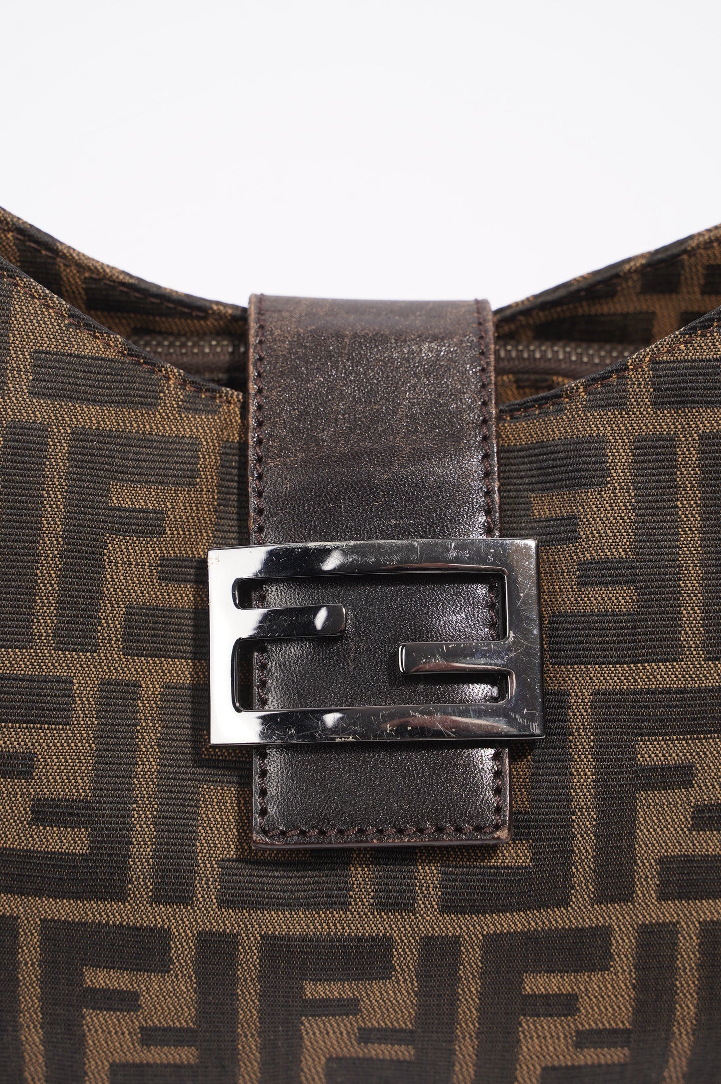 Fendi Zucca Croissant Bag Brown Canvas