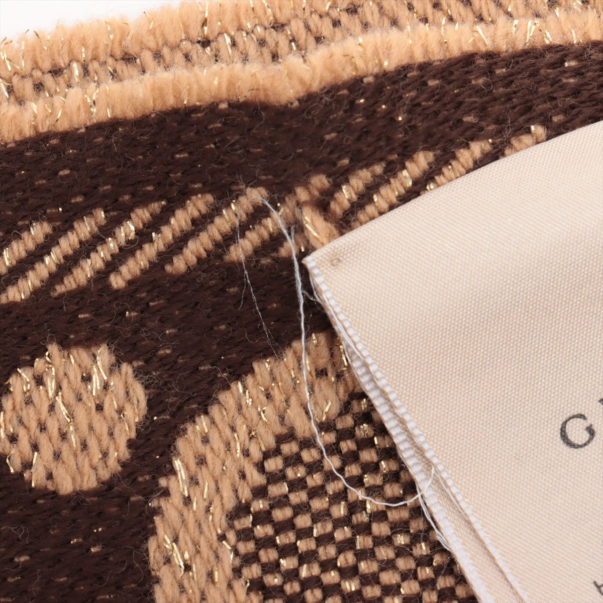 ITEM 11 - Gucci Reversible Monogram Brown Scarf