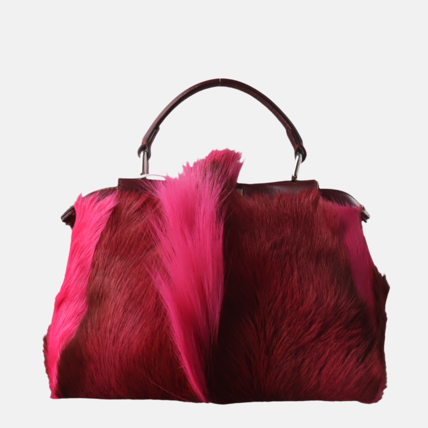 Fendi Peekaboo Mini Gazelle Fur Burgundy, Fall Winter 2014