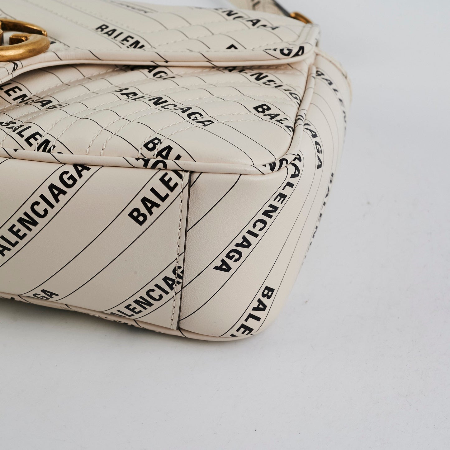 Gucci X Balenciaga Collab Marmont Small White