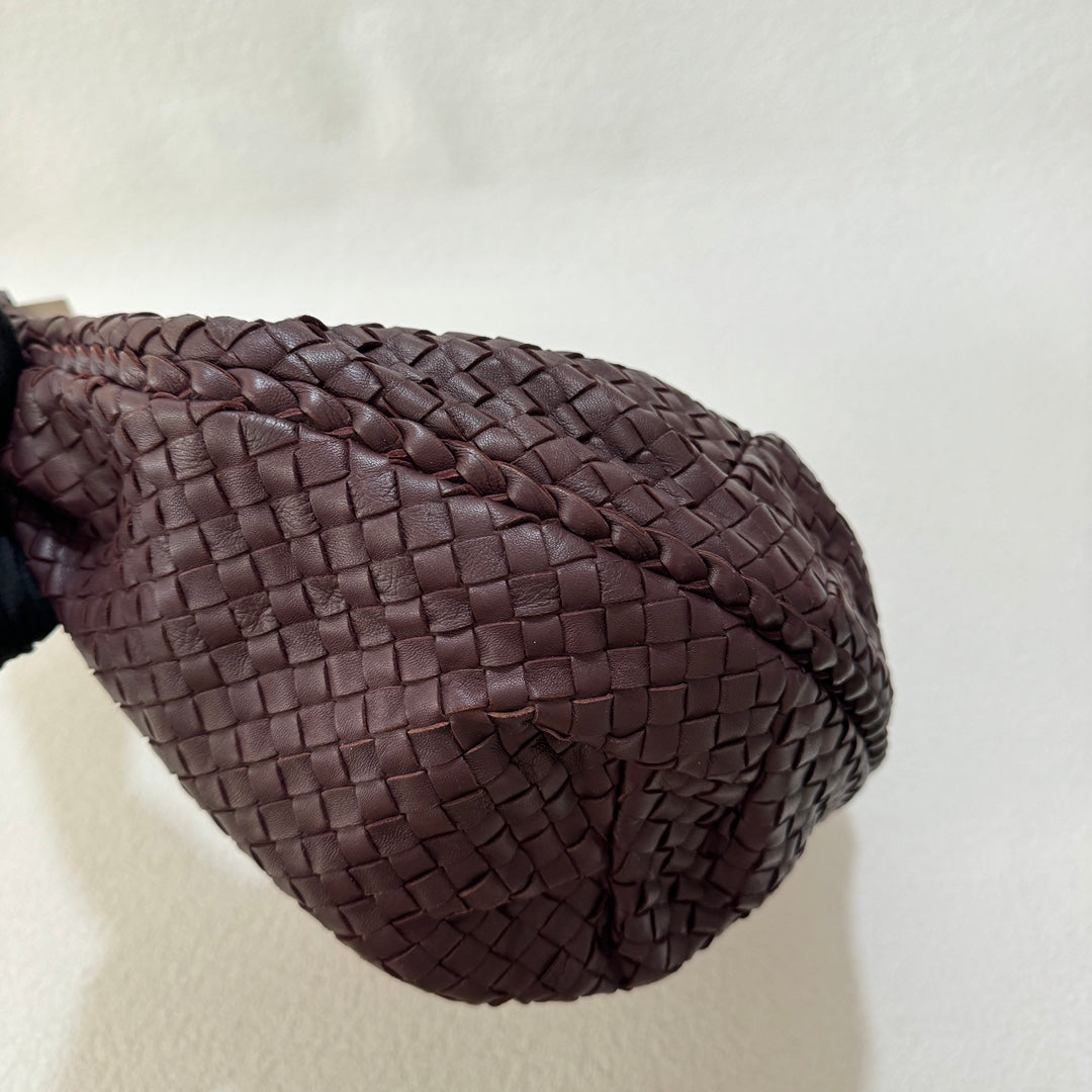 Bottega Veneta Belly Hobo Intrecciato Burgundy Wine Large 50cm