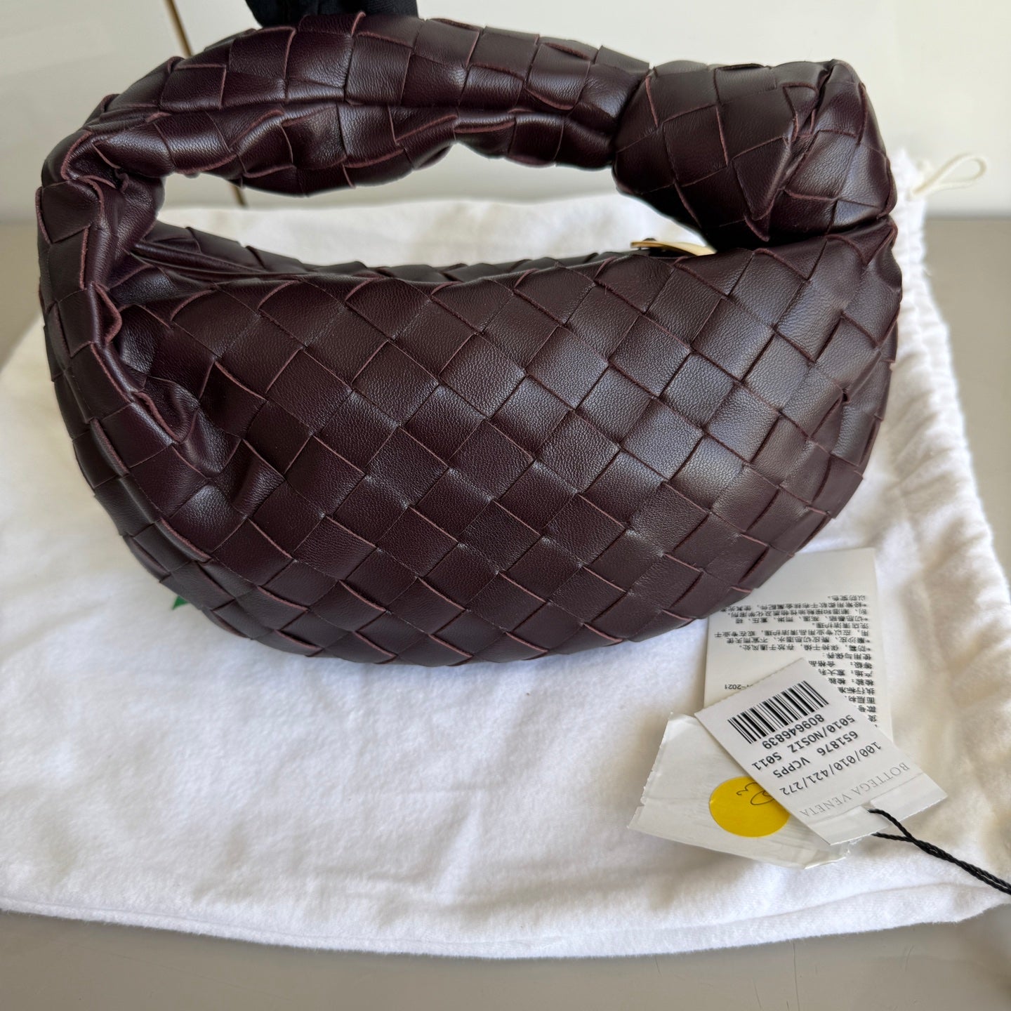 Bottega Veneta Jodie Mini Dark Burgundy Wine Leather