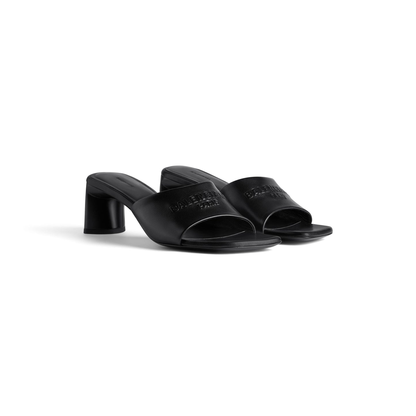 BALENCIAGA DUTY FREE LAMBSKIN LEATHER HEELED SANDALS