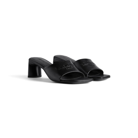 BALENCIAGA DUTY FREE LAMBSKIN LEATHER HEELED SANDALS