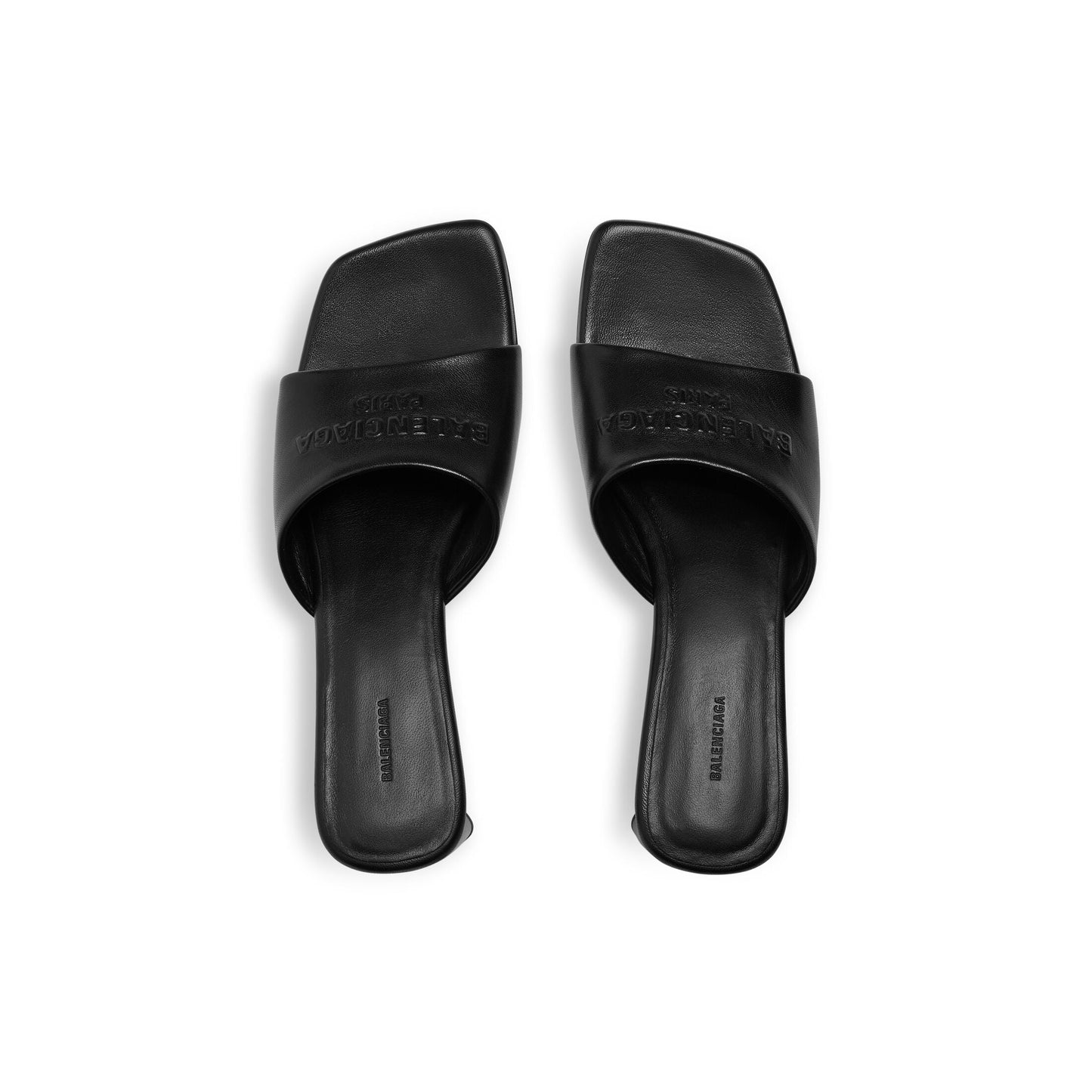 BALENCIAGA DUTY FREE LAMBSKIN LEATHER HEELED SANDALS
