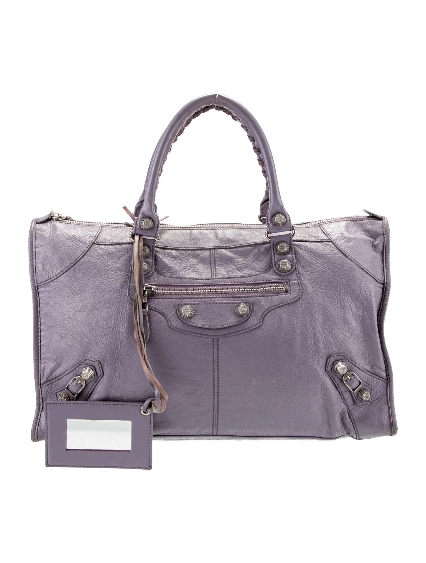 BALENCIAGA LAMBSKIN LEATHER JACINTHE GIANT 12 WORK BAG