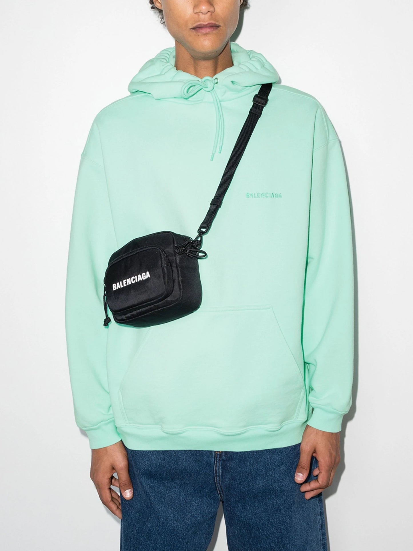 BALENCIAGA EMBROIDERED LOGO HOODIE