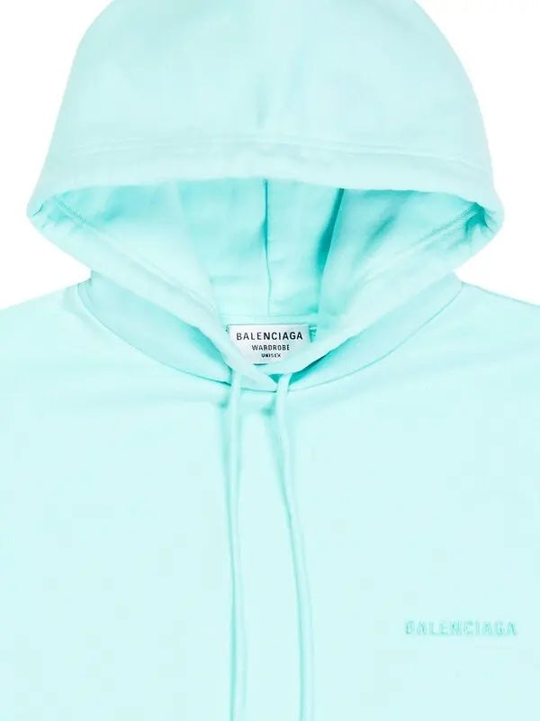 BALENCIAGA EMBROIDERED LOGO HOODIE