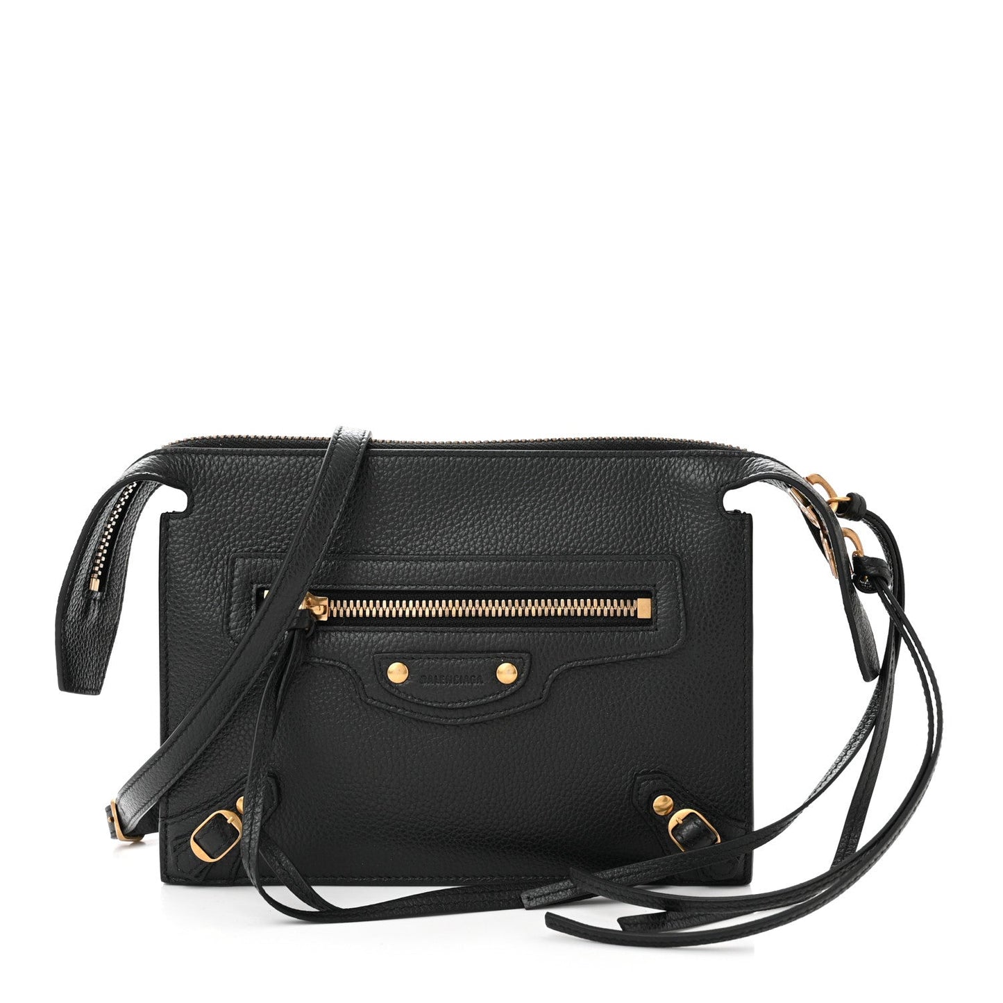 BALENCIAGA CALFSKIN LEATHER NEO CLASSIC SHOULDER BAG