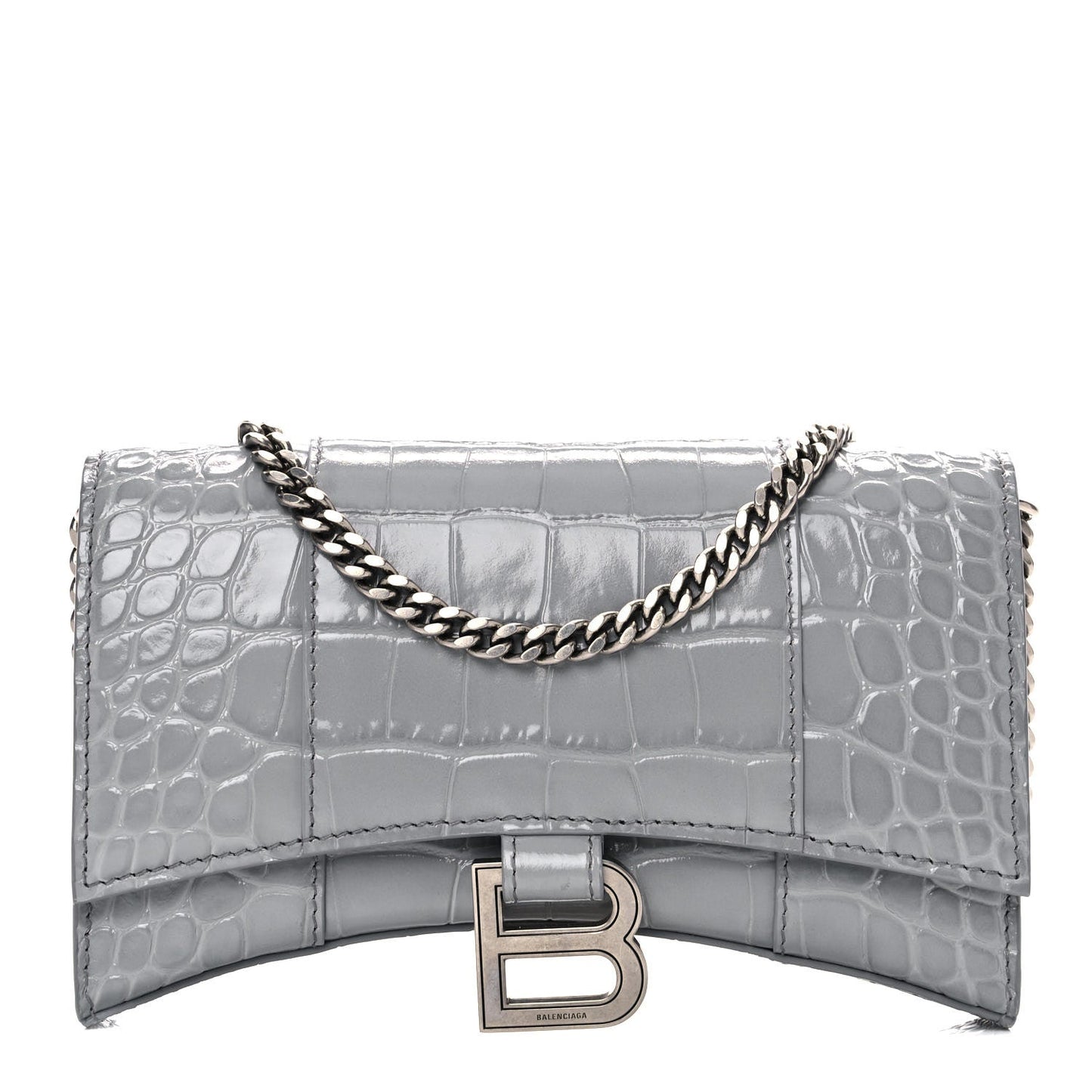 BALENCIAGA CROC EMBOSSED CALFSKIN HOURGLASS WOC