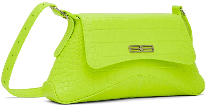 BALENCIAGA CROC EMBOSSED CALFSKIN MEDIUM XX FLAP BAG