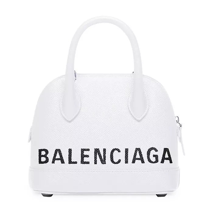 BALENCIAGA GRAINED CALFSKIN LEATHER MINI VILLE BAG