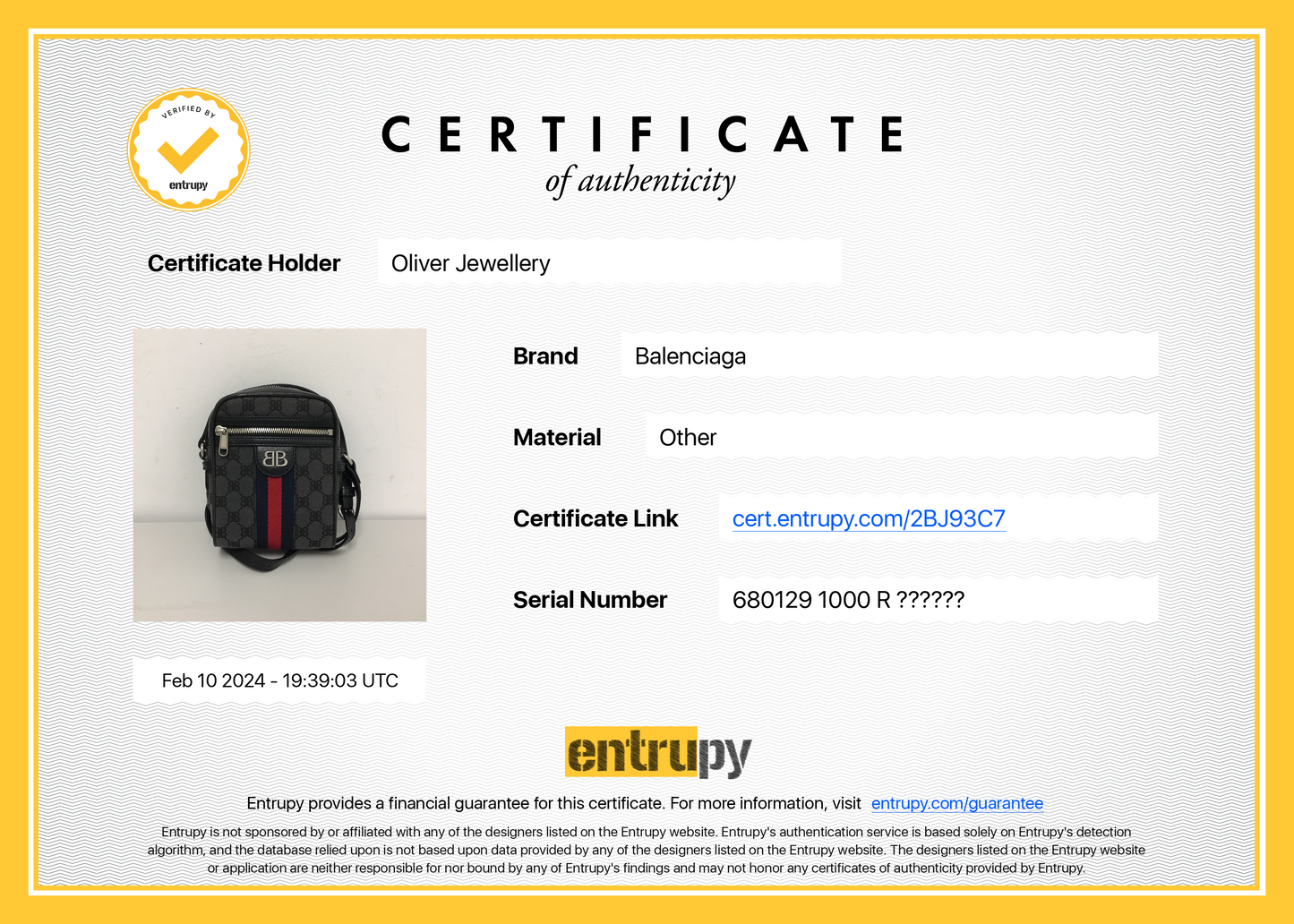 Balenciaga X Gucci The Hacker Project Black BB Supreme Canvas Web Mini Crossbody Bag