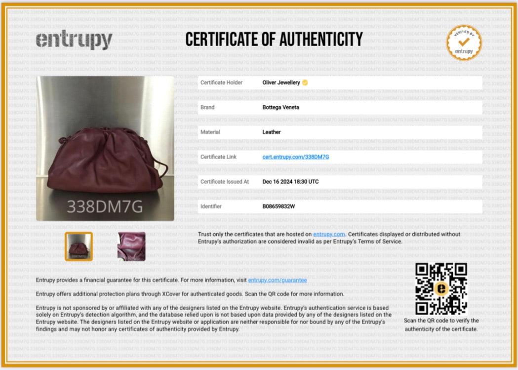 Bottega Veneta Burgundy Calfskin Leather The Mini Pouch