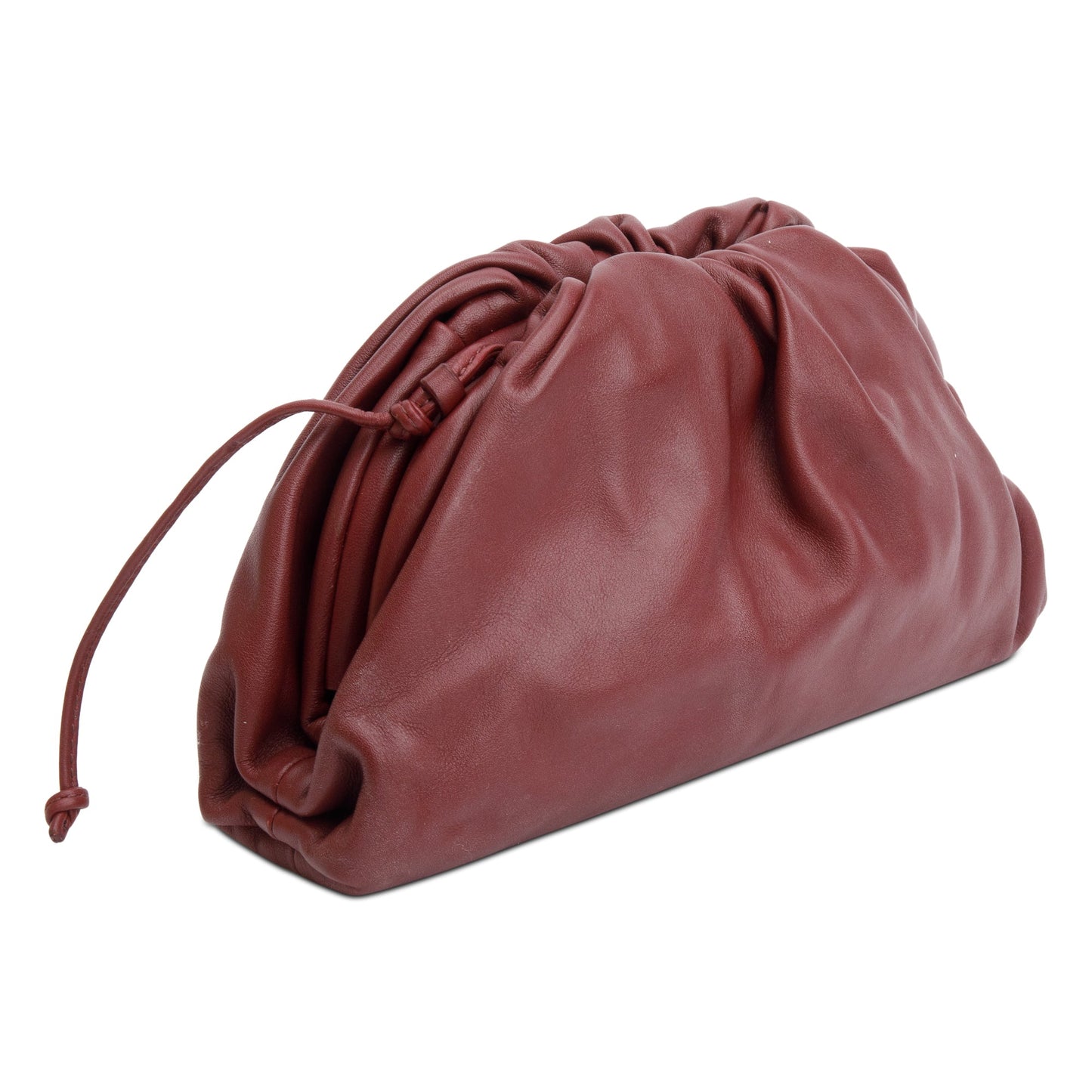 Bottega Veneta Burgundy Calfskin Leather The Mini Pouch