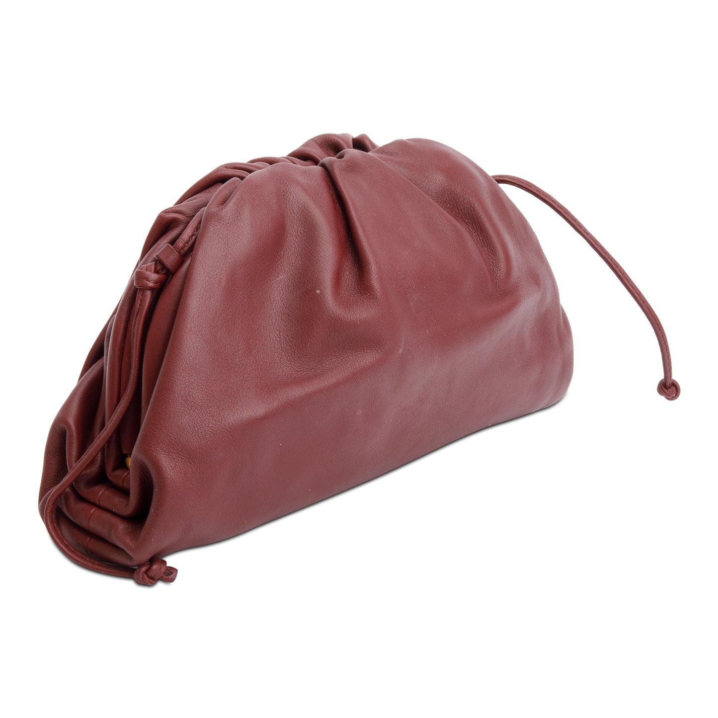 Bottega Veneta Burgundy Calfskin Leather The Mini Pouch
