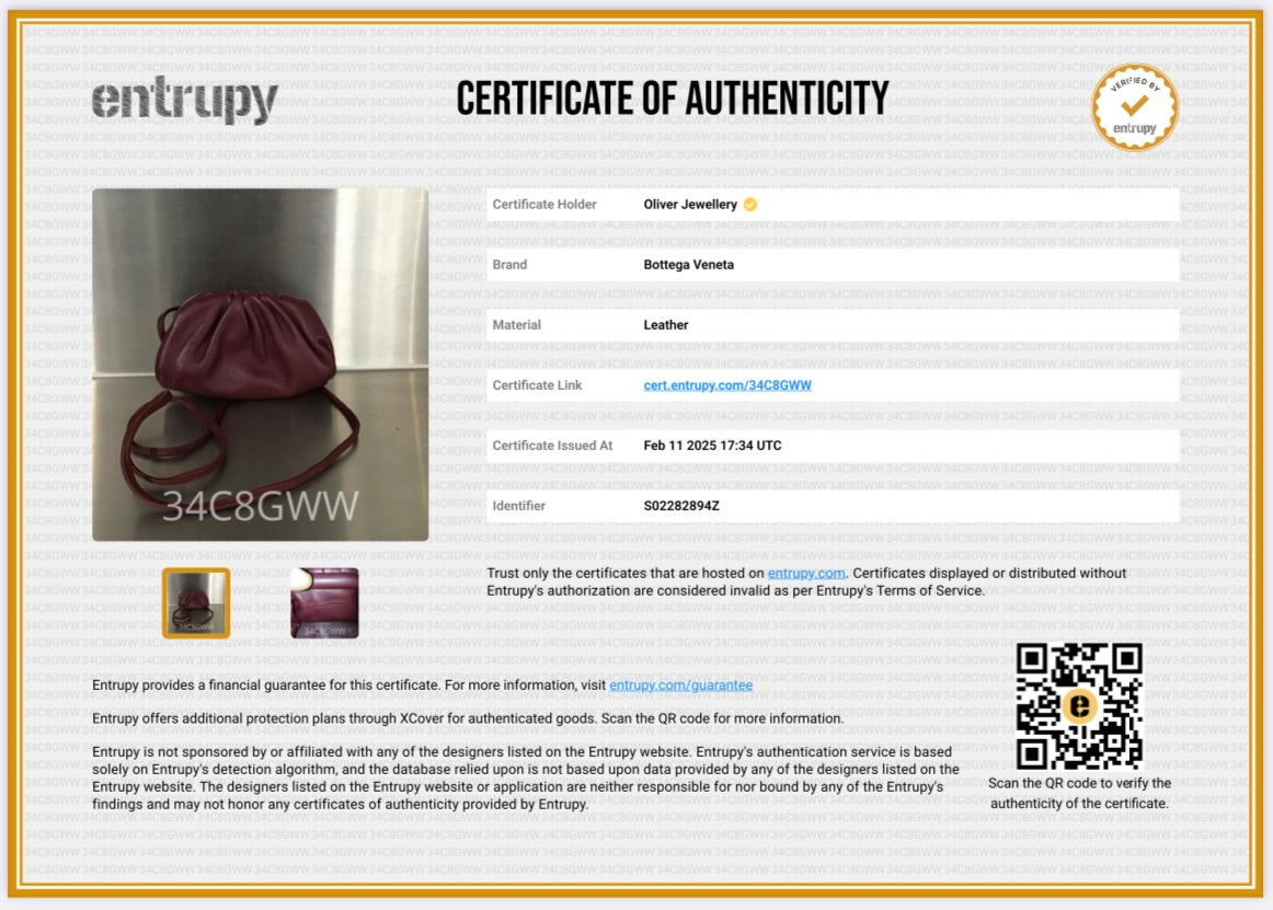 Bottega Veneta Burgundy Calfskin Leather The Pouch Micro