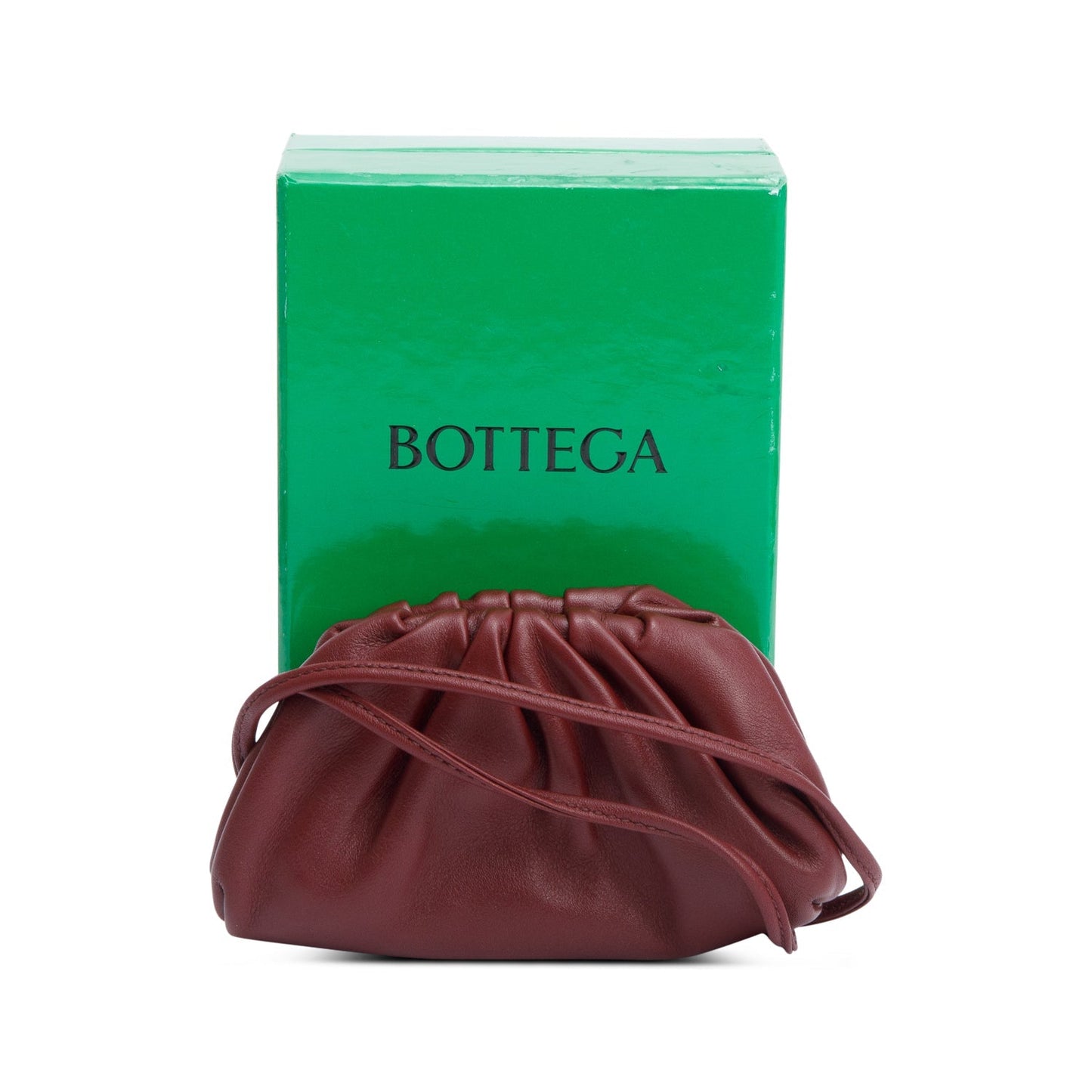Bottega Veneta Burgundy Calfskin Leather The Pouch Micro