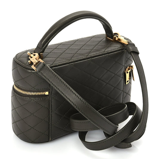 Saint Laurent Lambskin Quilted Mini Gaby Vanity Case Light Musk