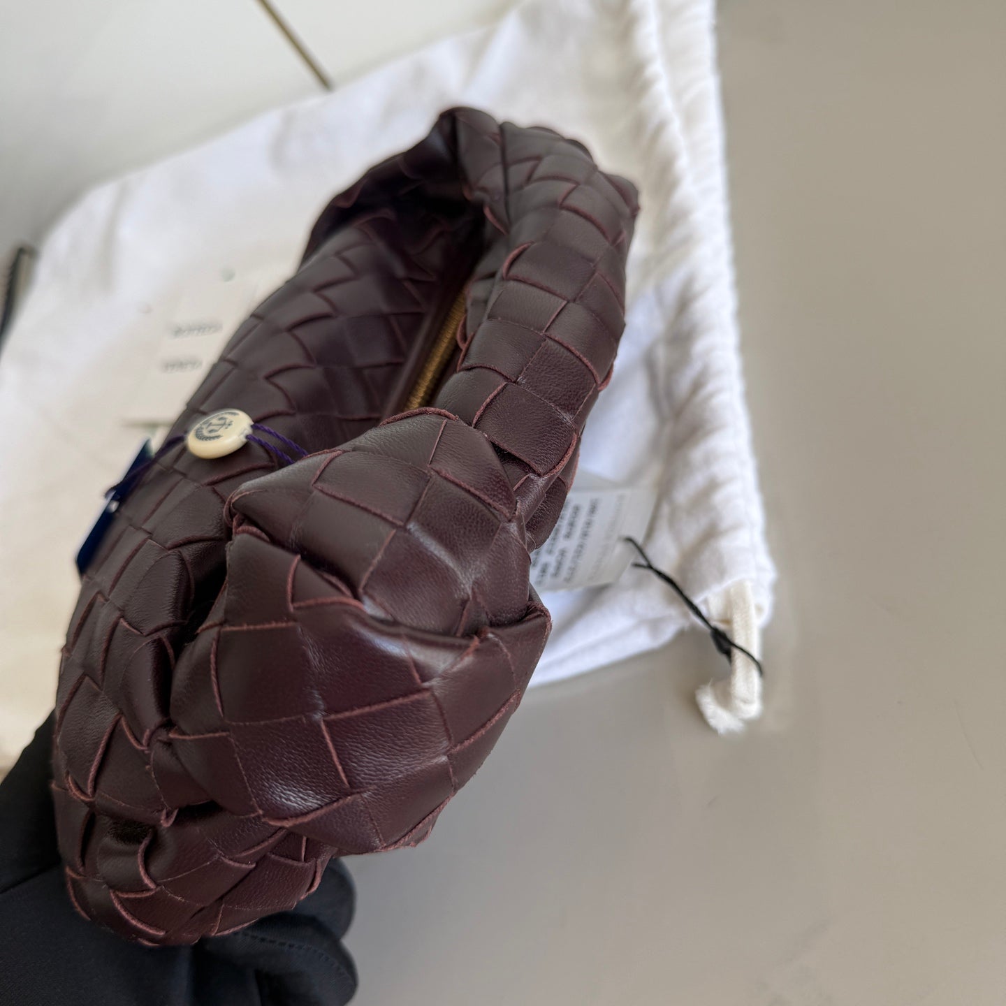 Bottega Veneta Jodie Mini Dark Burgundy Wine Leather