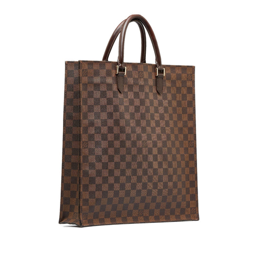 LOUIS VUITTON Damier Ebene Sac Plat Tote Bag
