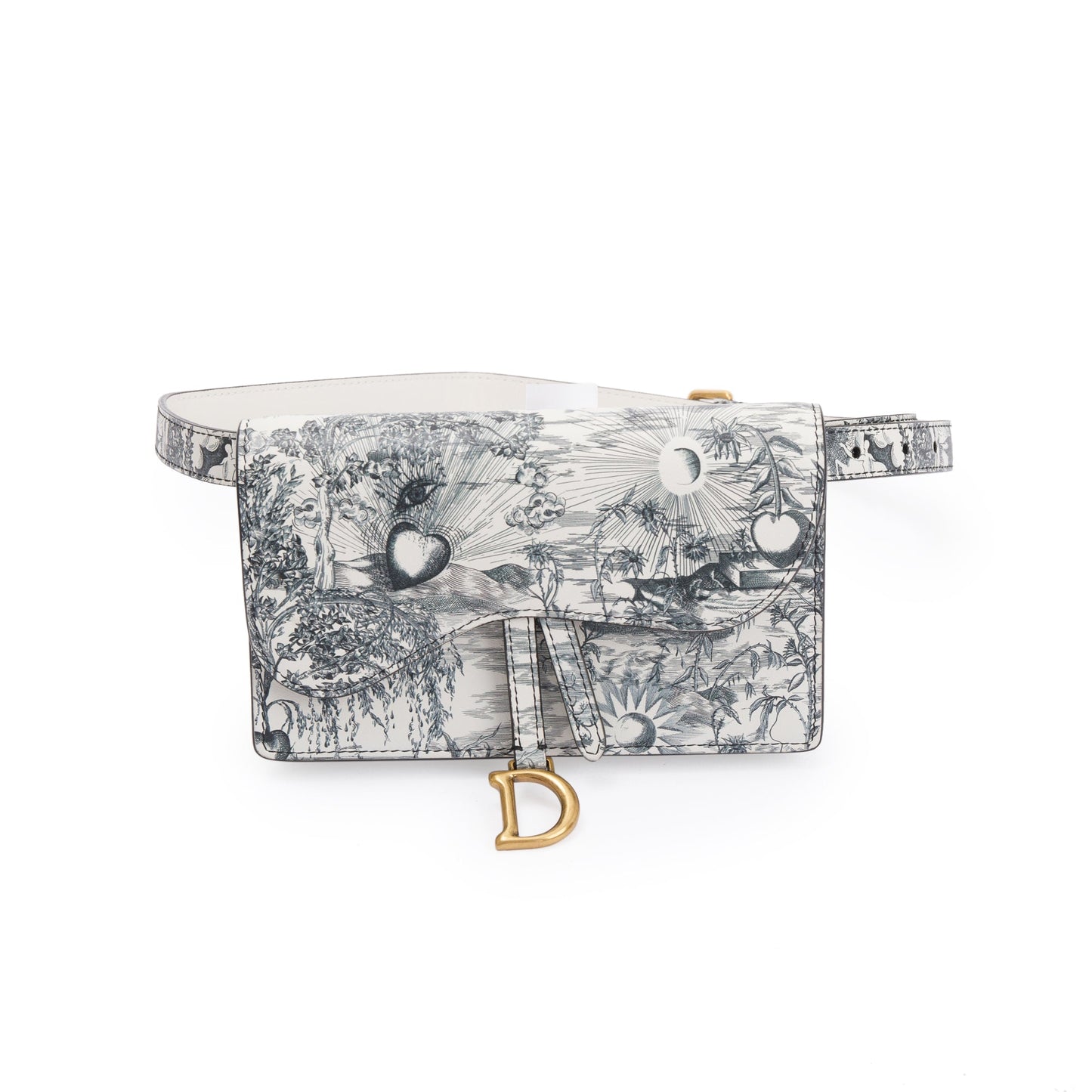 Christian Dior 2020 Jardin Naturel Print Saddle Belt Pouch