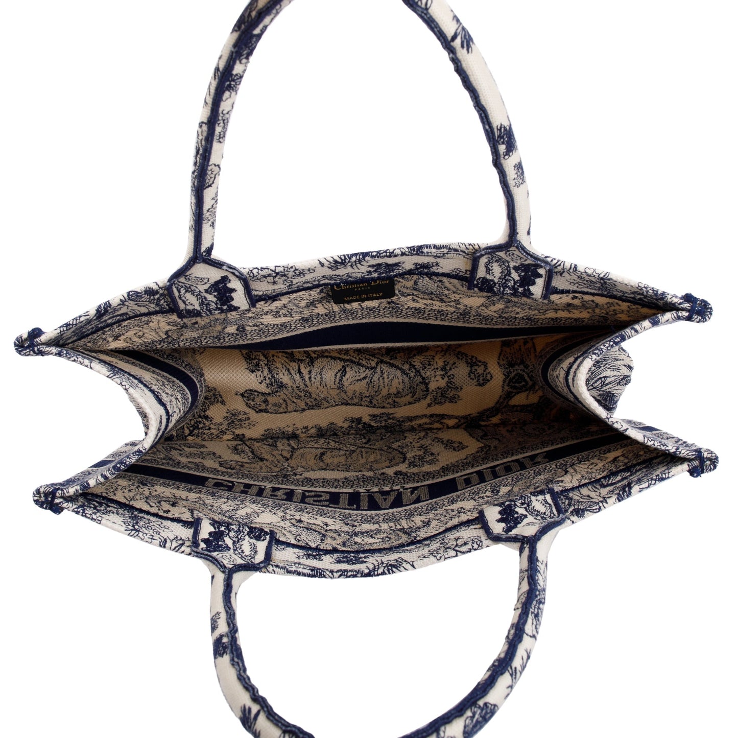 Christian Dior 2020 Medium Toile de Jouy Reverse Book Tote
