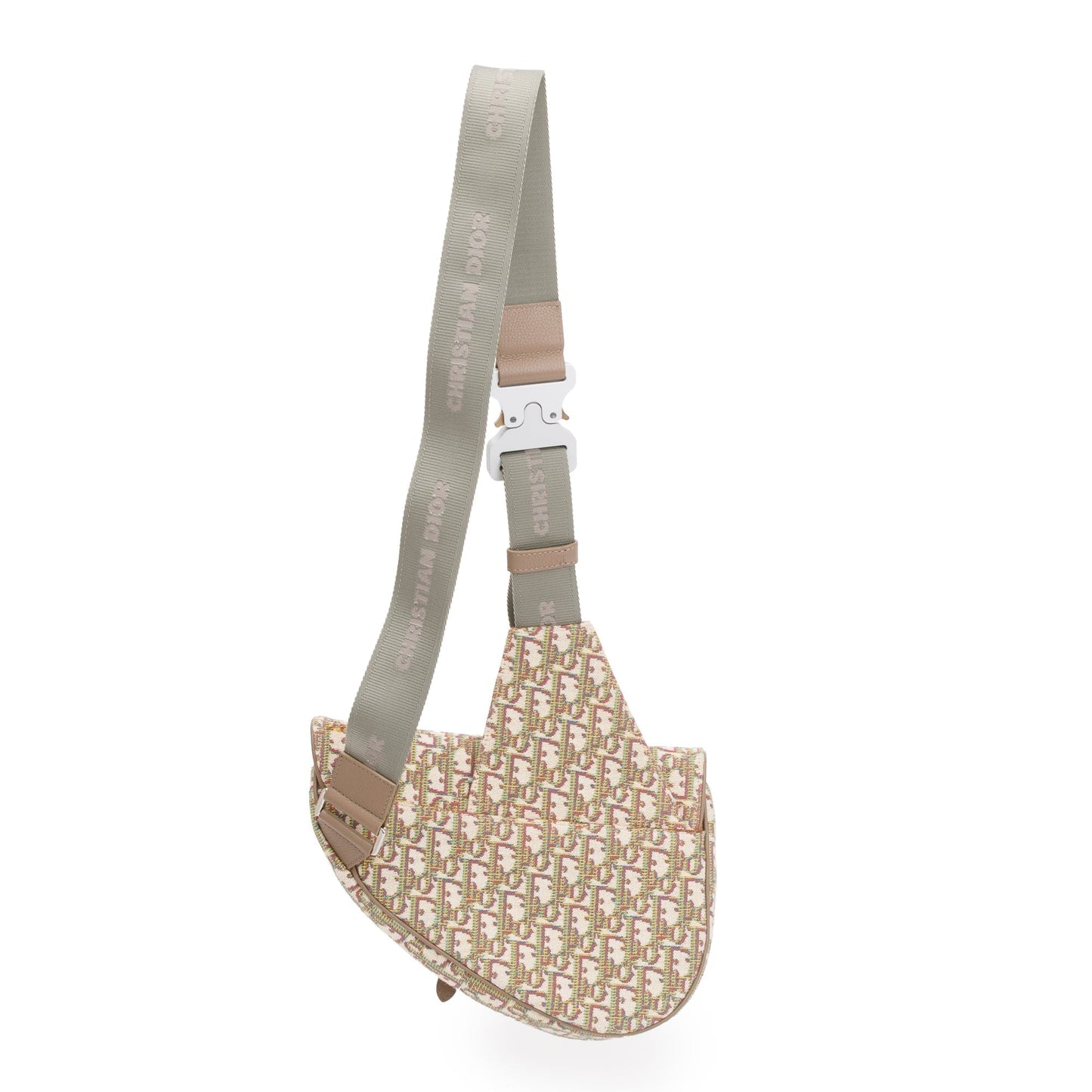 Christian Dior 2020 Multicolour Oblique Jacquard Saddle Bag