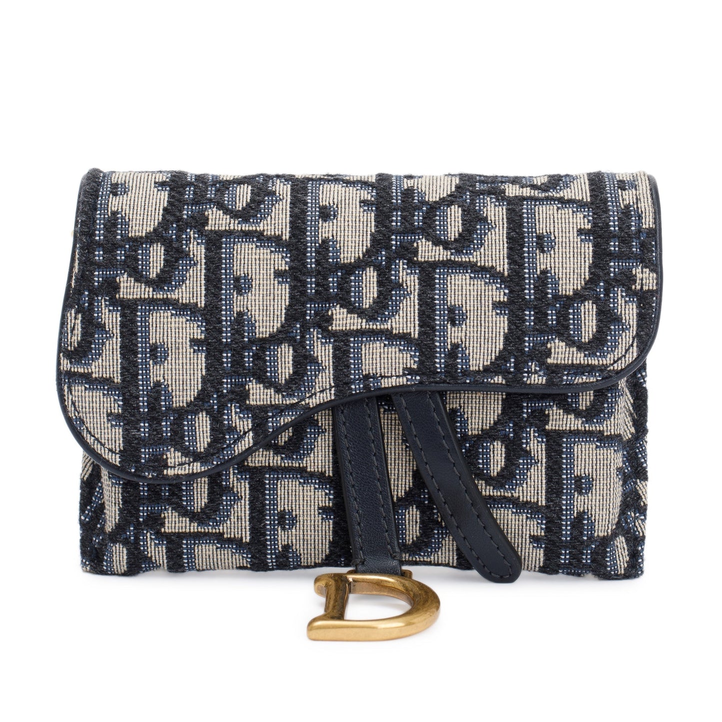 Christian Dior 2020 Oblique Jacquard Nano Saddle Chain Pouch