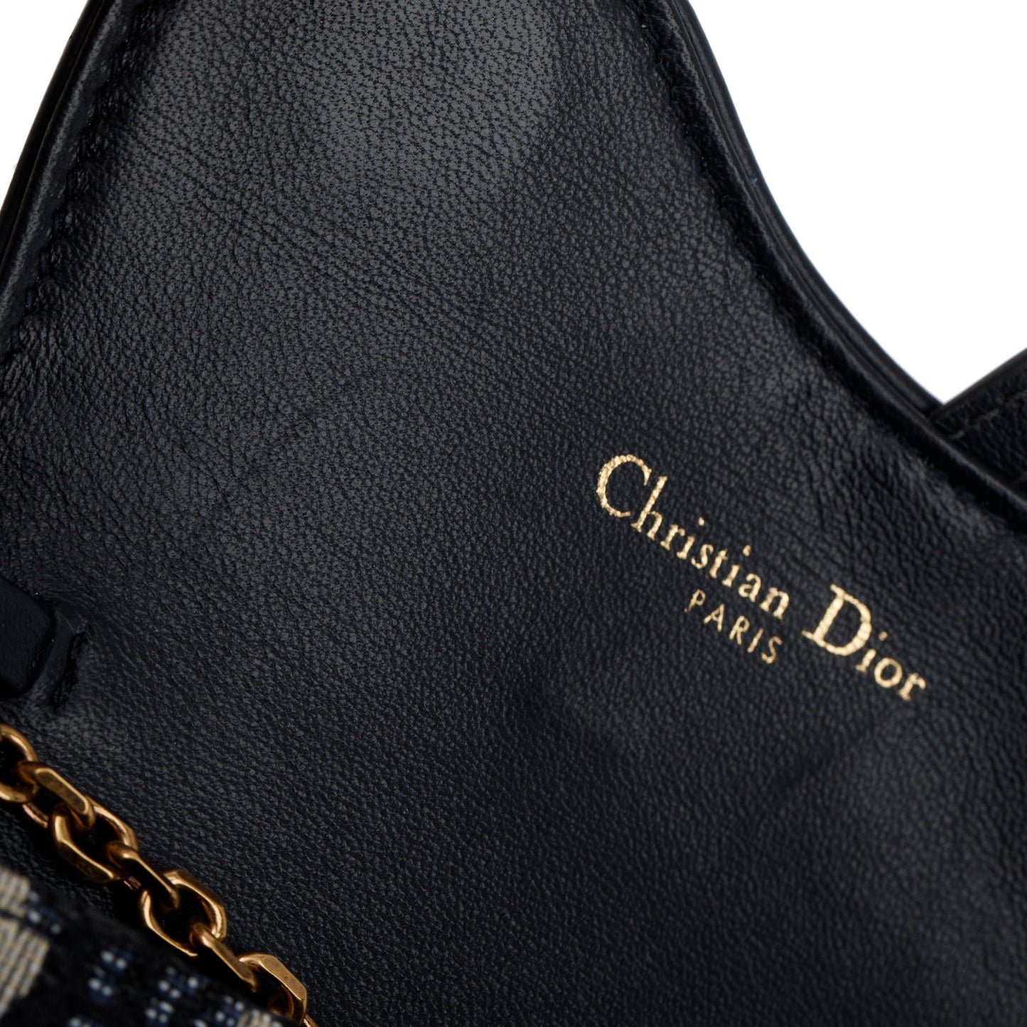 Christian Dior 2020 Oblique Jacquard Nano Saddle Chain Pouch
