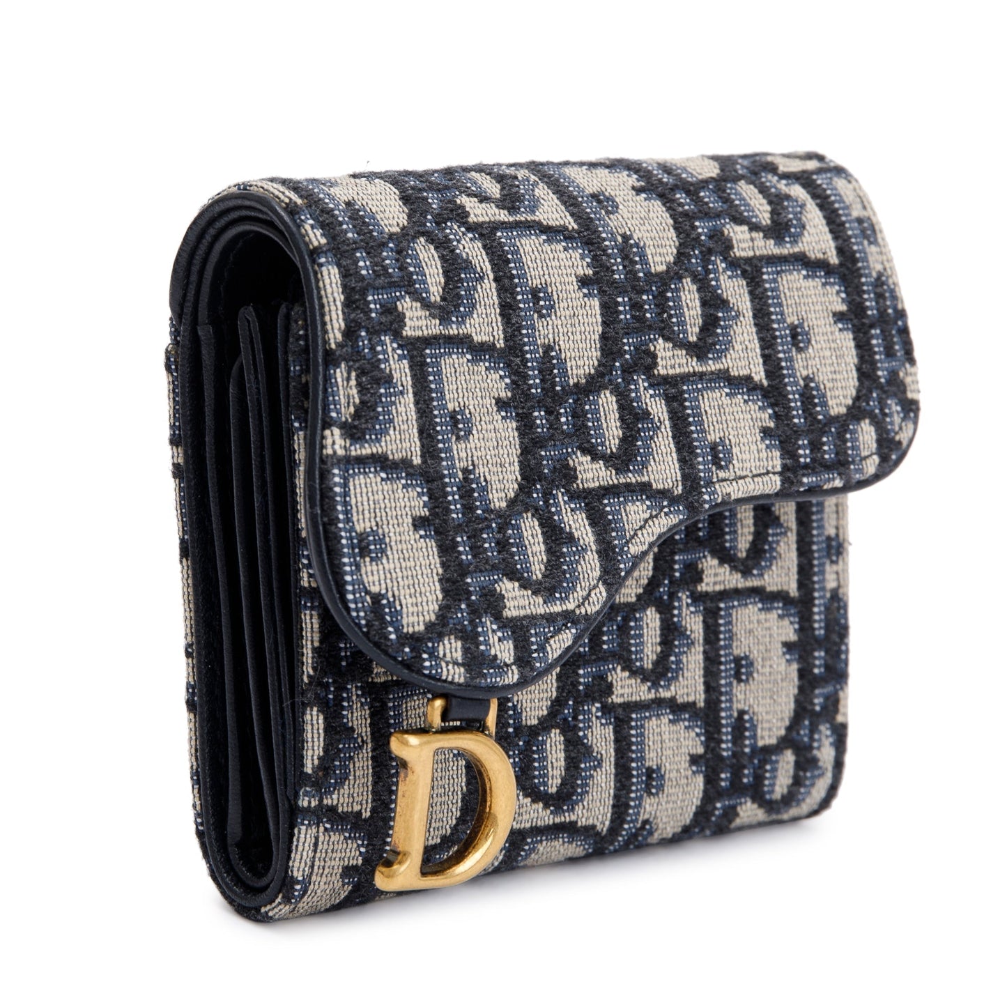 Christian Dior 2020 Oblique Saddle Compact Wallet