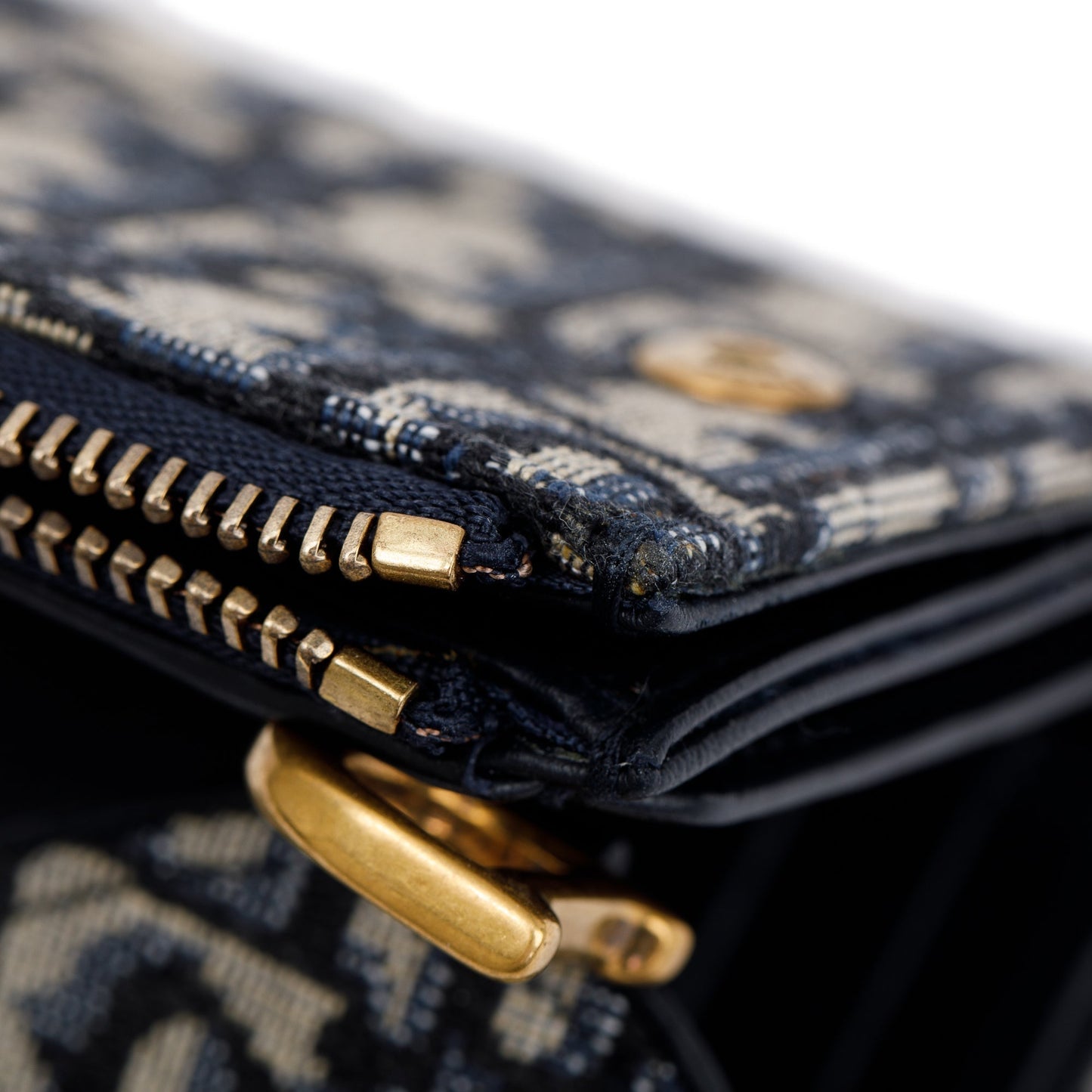 Christian Dior 2020 Oblique Saddle Compact Wallet