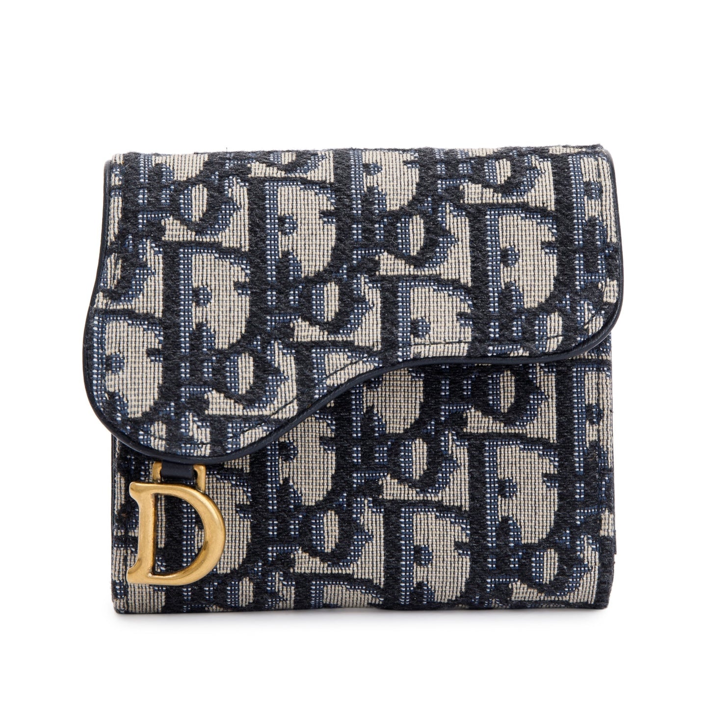 Christian Dior 2020 Oblique Saddle Compact Wallet