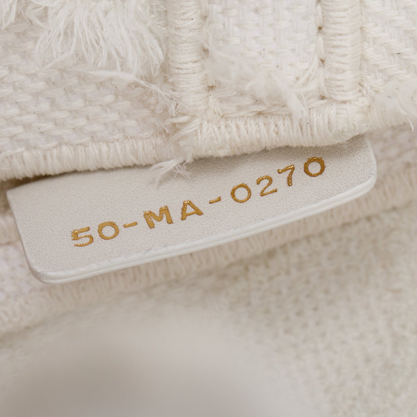 Christian Dior 2020 White Embroidered Camouflage Canvas Medium Saddle Bag