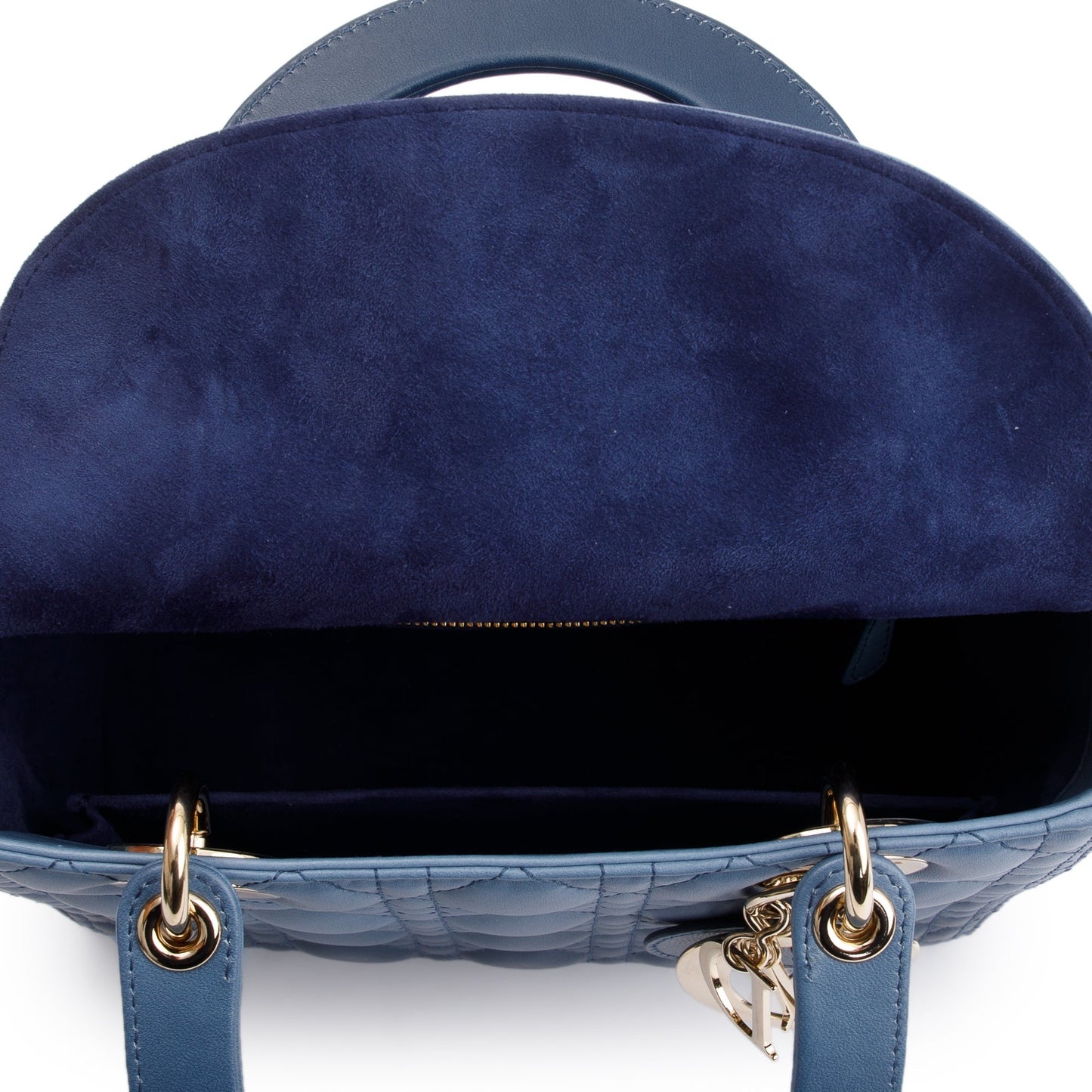 Christian Dior 2021 Blue Gradient Leather Medium Lady Dior Bag