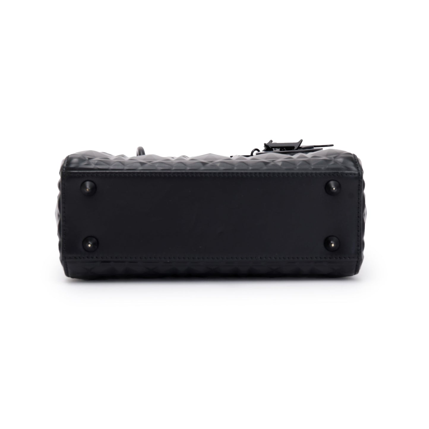 Christian Dior 2022 Black Diamond Motif Cannage Leather Small Lady Dior My Abcdior Bag