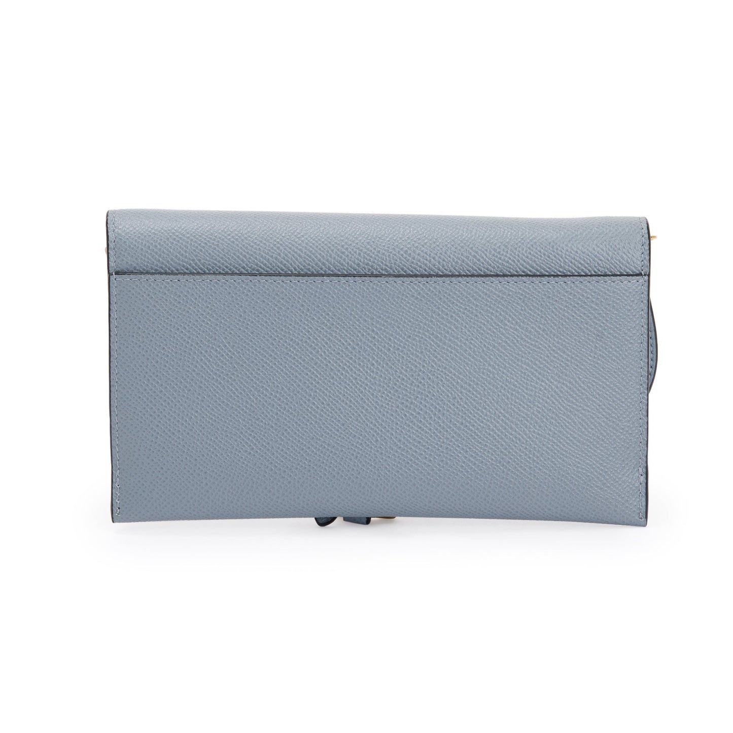 Christian Dior 2022 Blue Grained Calfskin Leather Saddle Chain Pouch