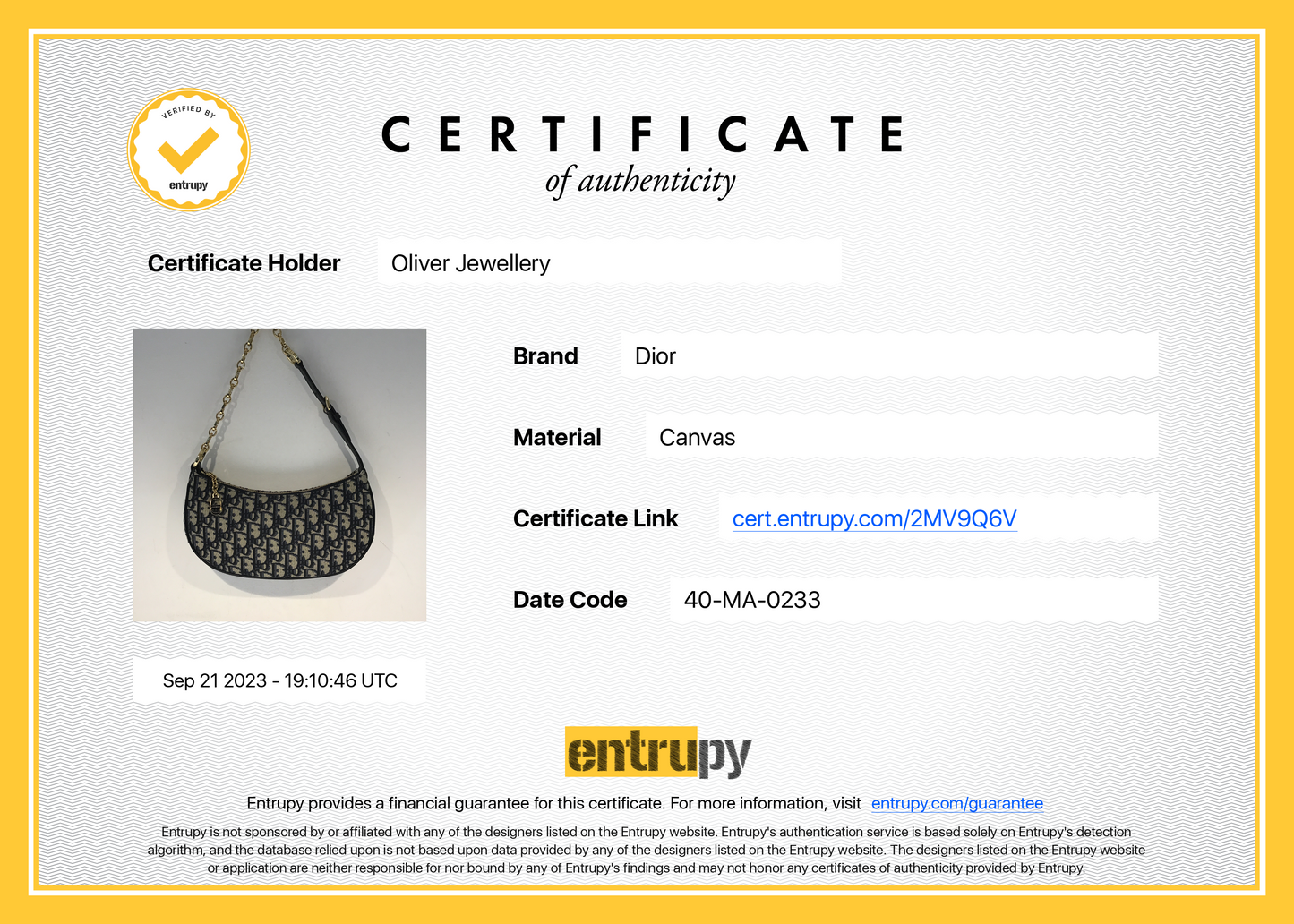 Christian Dior 2023 Oblique CD Lounge Bag