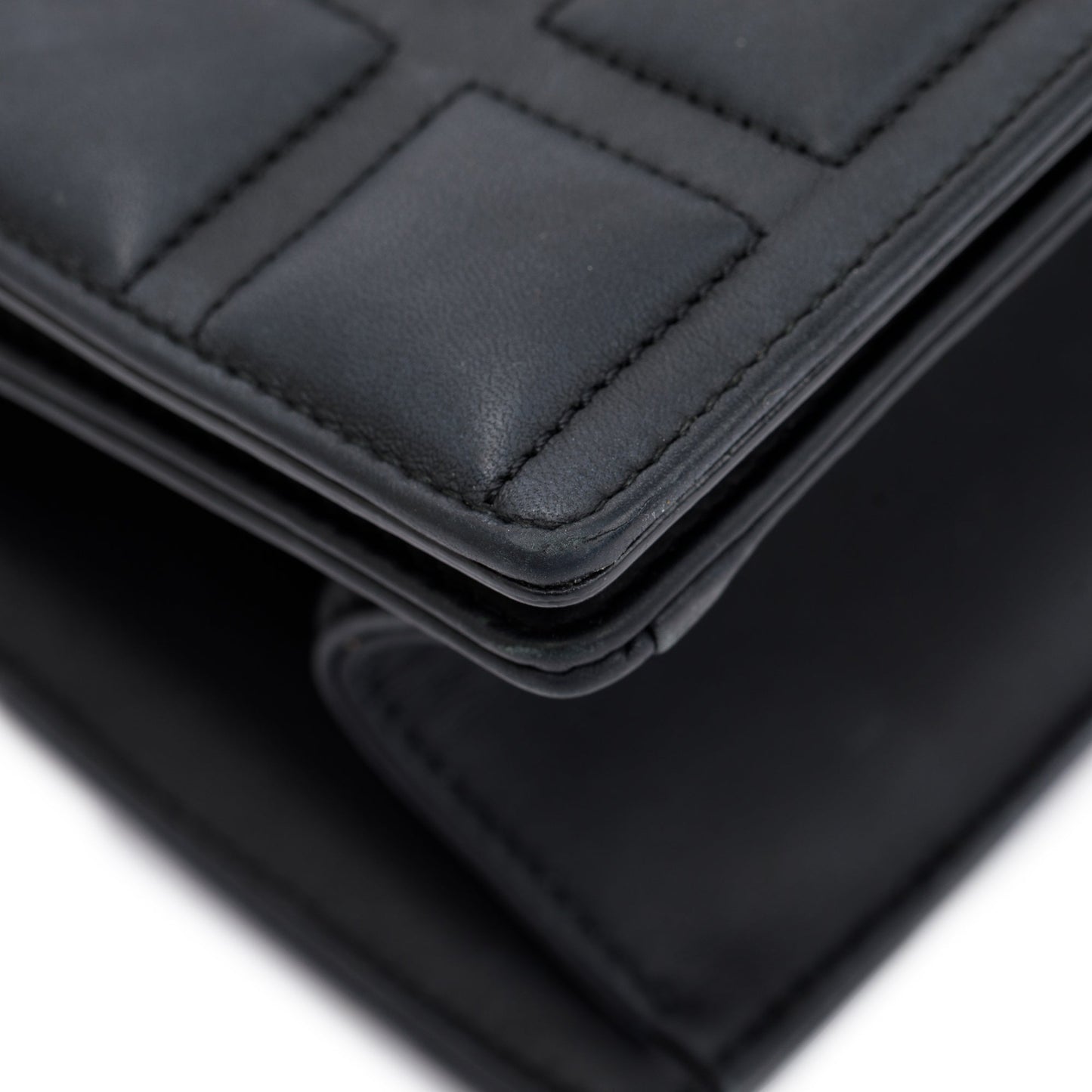 Christian Dior Black Ultramatte Calfskin Leather Medium Diorama Flap Bag