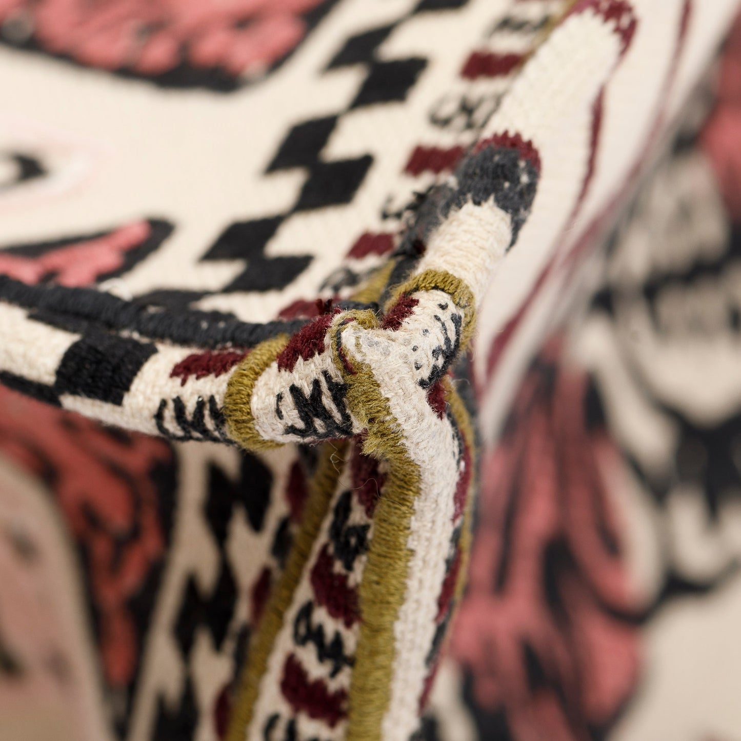 Christian Dior Large Multicolor Embroidered Geometric Canvas Book Tote