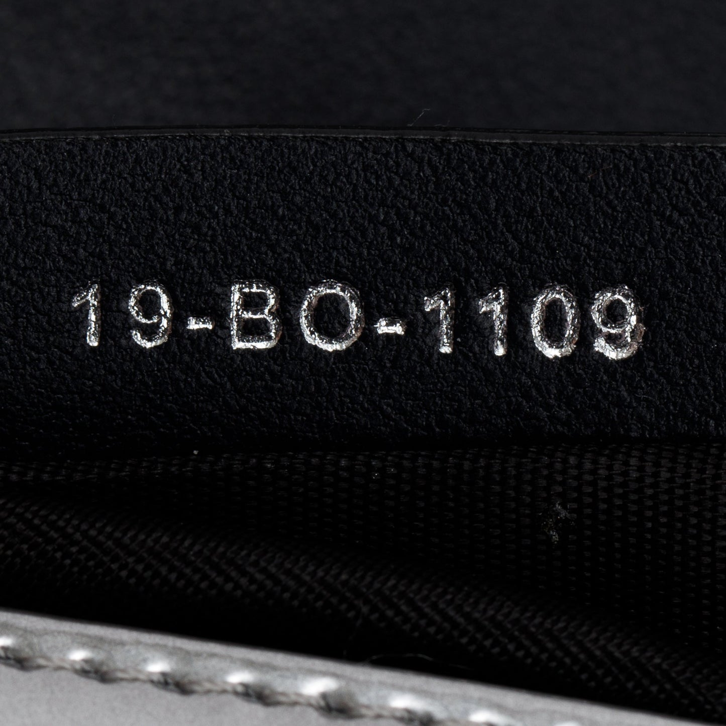 Christian Dior Metallic Silver Cannage Patent Leather Diorama Wallet on Chain