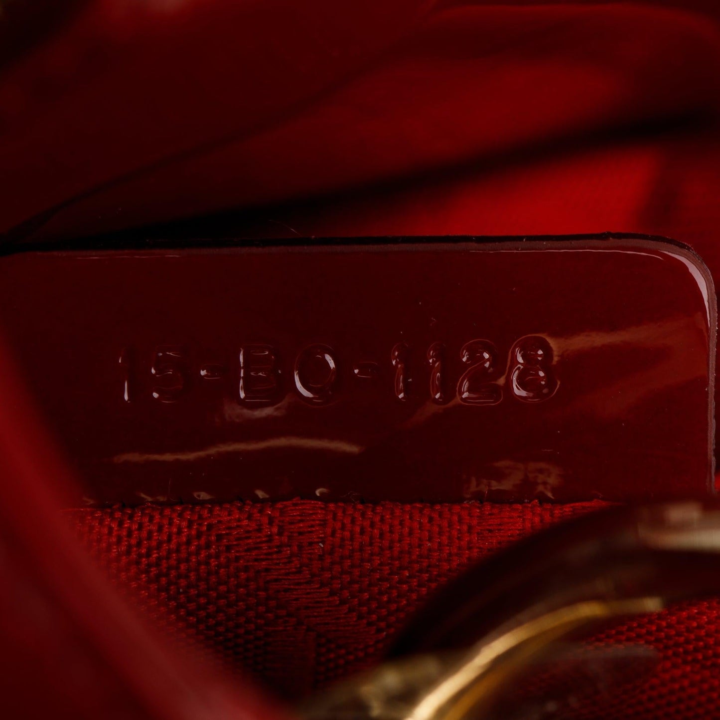 Christian Dior Red Cannage Patent Leather Mini Lady Dior Bag