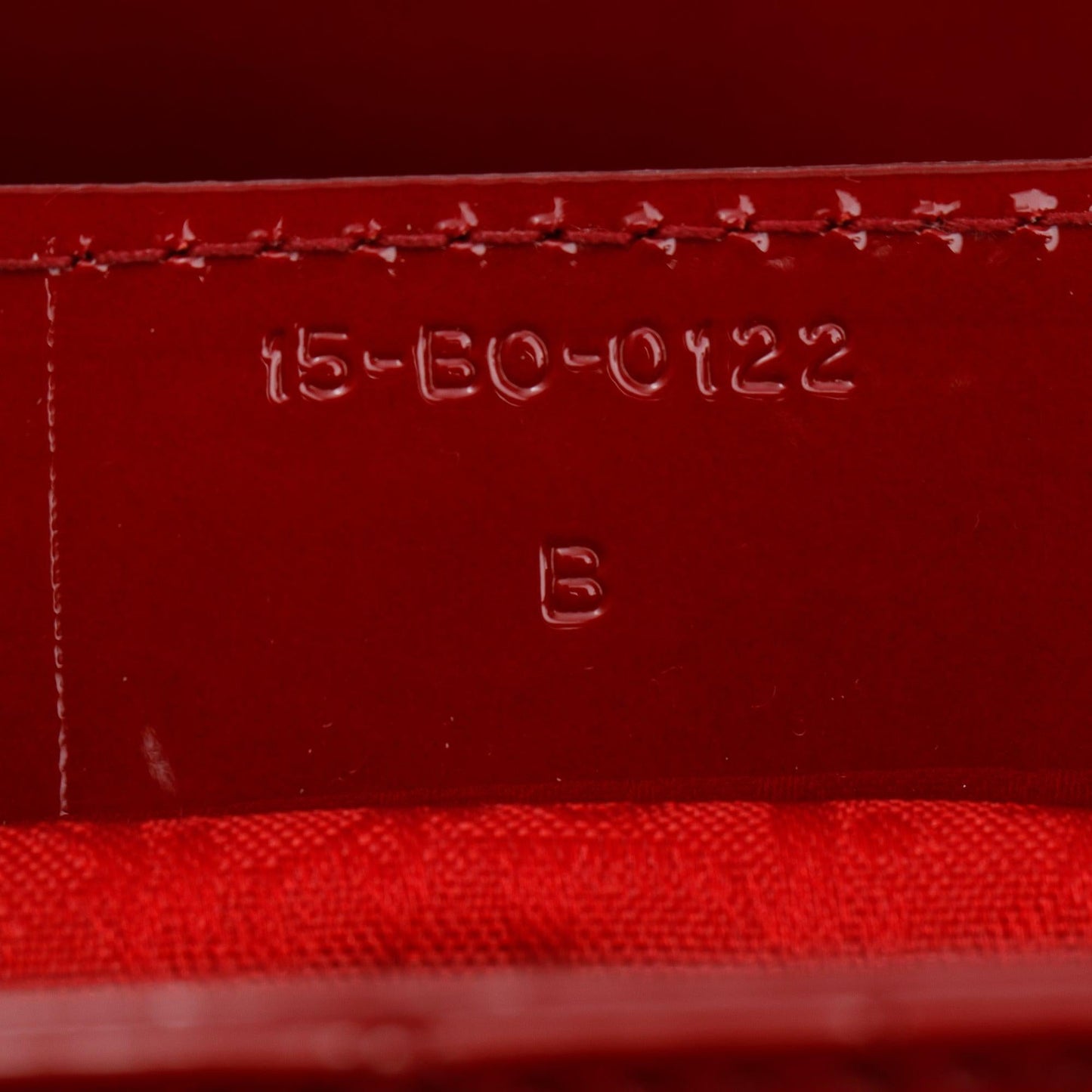 Christian Dior Red Patent Leather Medium Lady Dior Bag