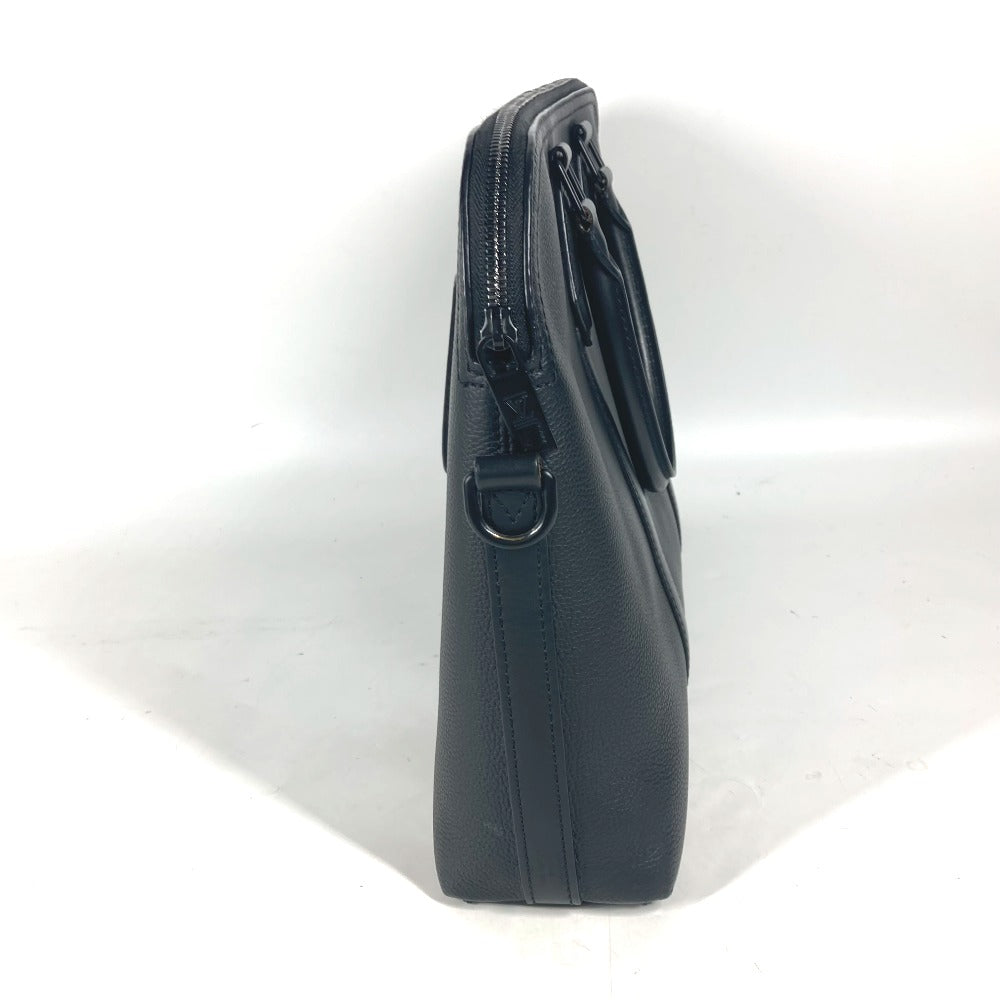 LOUIS VUITTON Business bag M59159 , Grained calf leather black LV Aerogram Take Off Briefcase