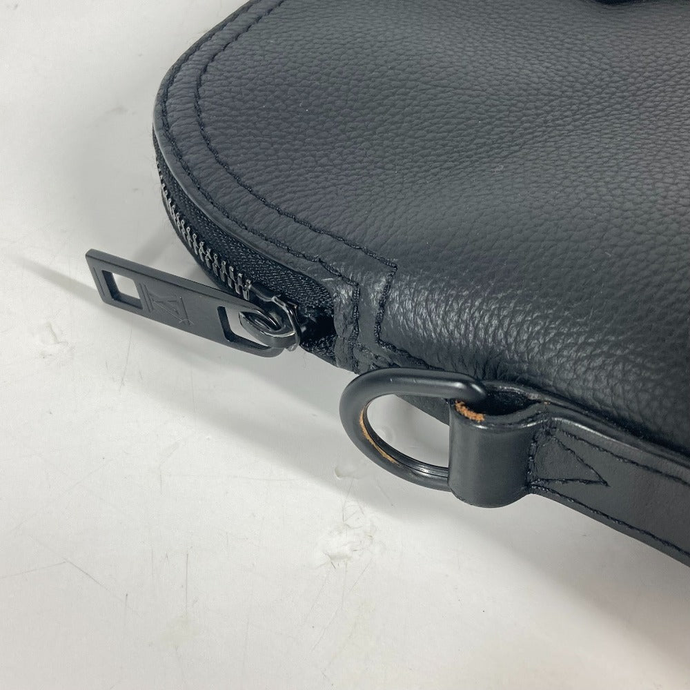 LOUIS VUITTON Business bag M59159 , Grained calf leather black LV Aerogram Take Off Briefcase