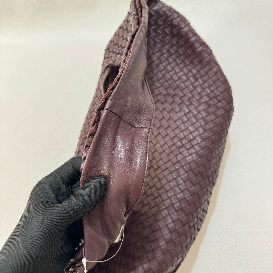 Bottega Veneta Belly Hobo Intrecciato Burgundy Wine Large 50cm